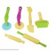 Fashionclubs 6pcs set Plastic Art Clay and Dough Playing Tools Set For Children Ages 3 And Up B01N6QFTIM